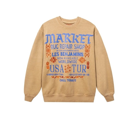 NWT MARKET REPAIR SHOP CREWNECK Men’s Sz Large - Picture 1 of 3